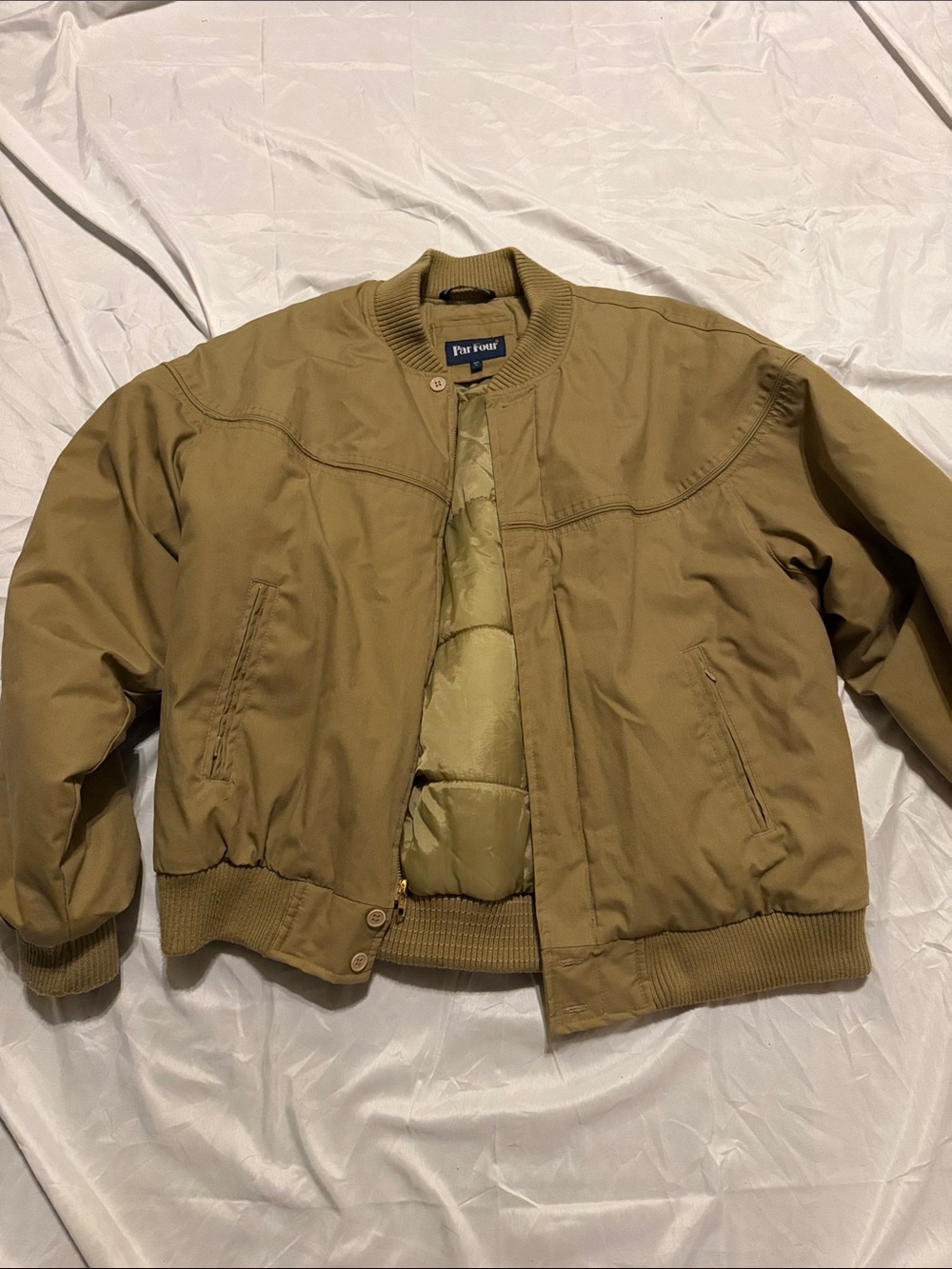 Parkhurst Men's Olive/Tan Bomber Jacket